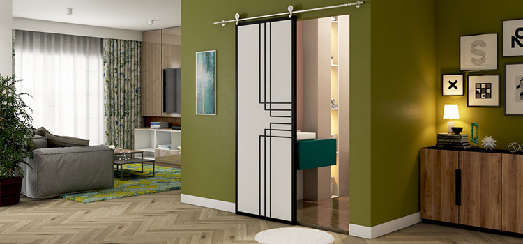 sliding bathroom door installation in Winters